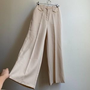 Vintage 70s cream flare pants